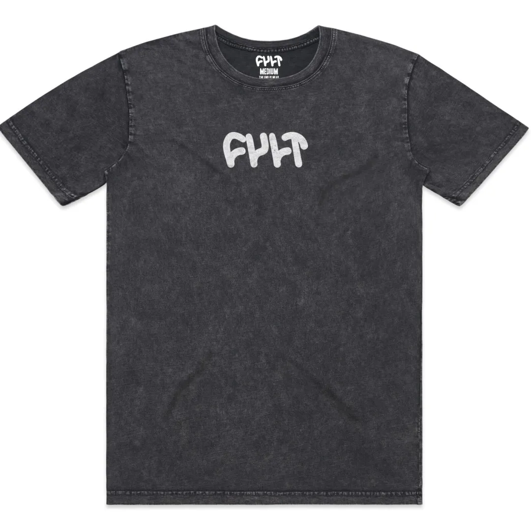 Hot Acidwash Logo Tee Tops