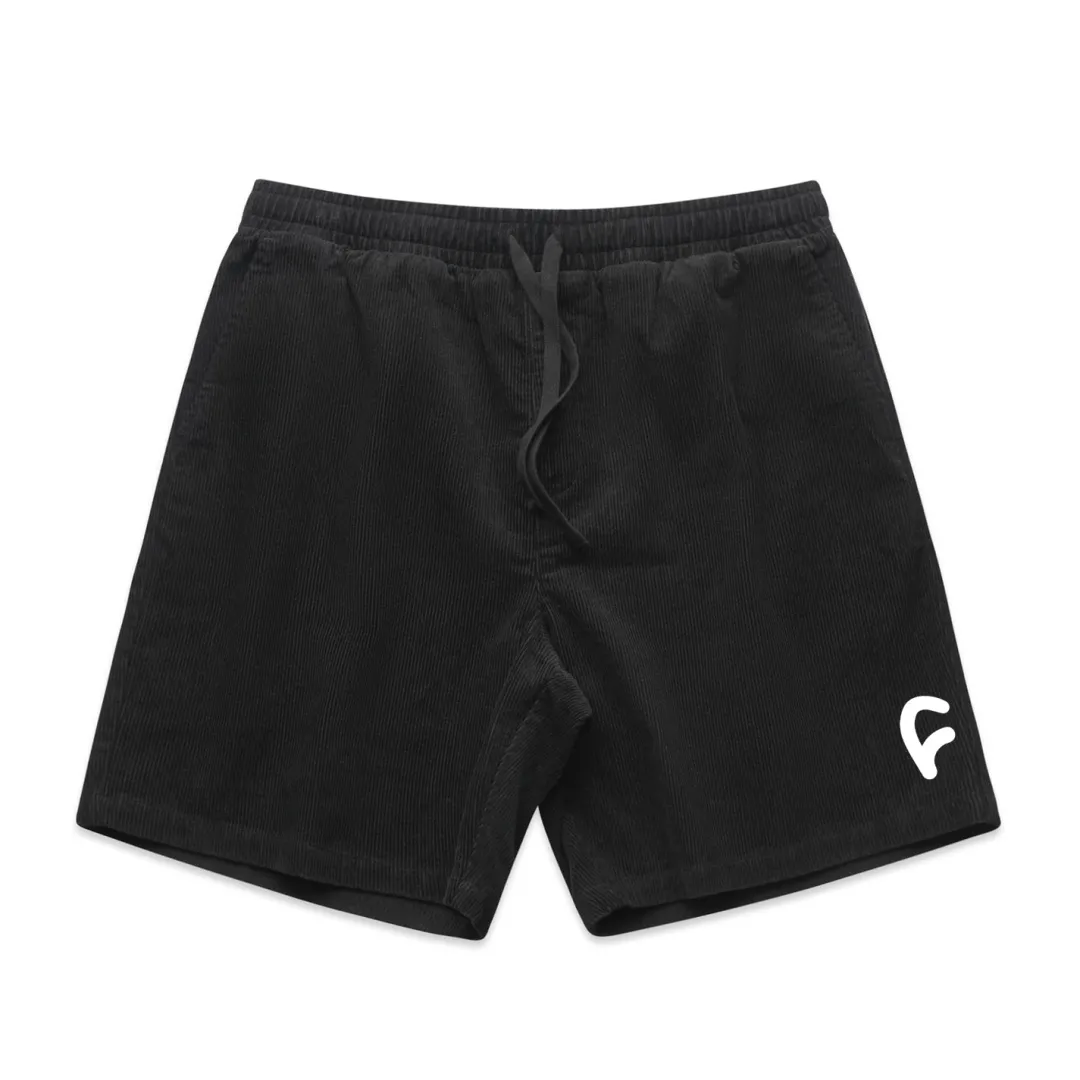 Discount Corduroy Shorts / black Bottoms