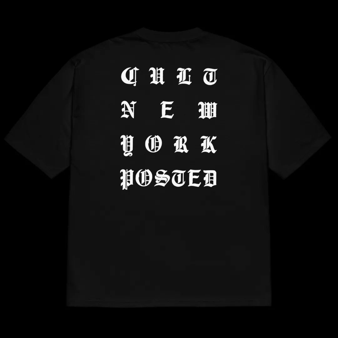 Best Sale Cult x Silent "Posted" Heavyweight Tee / black Tops