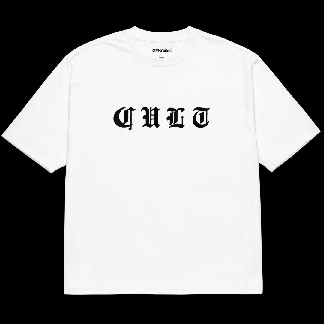 Best Sale Cult x Silent "Posted" Heavyweight Tee / white Tops