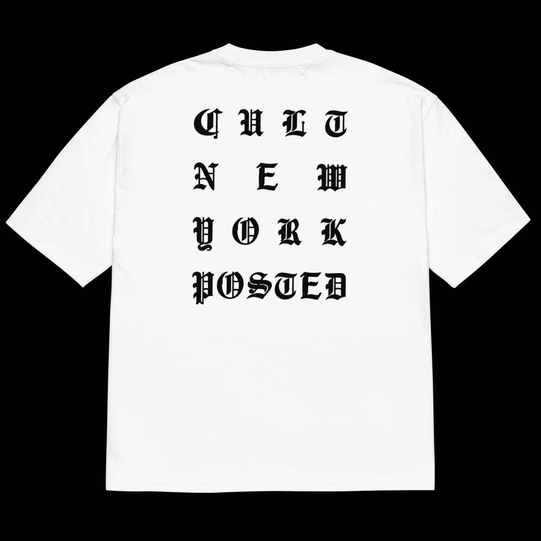 Best Sale Cult x Silent "Posted" Heavyweight Tee / white Tops