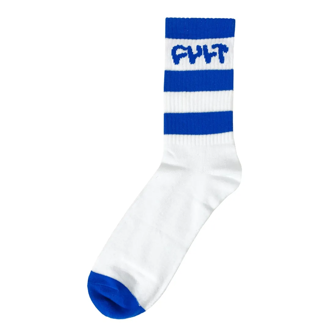 Outlet Stripe Logo Socks / blue Socks | Accessories