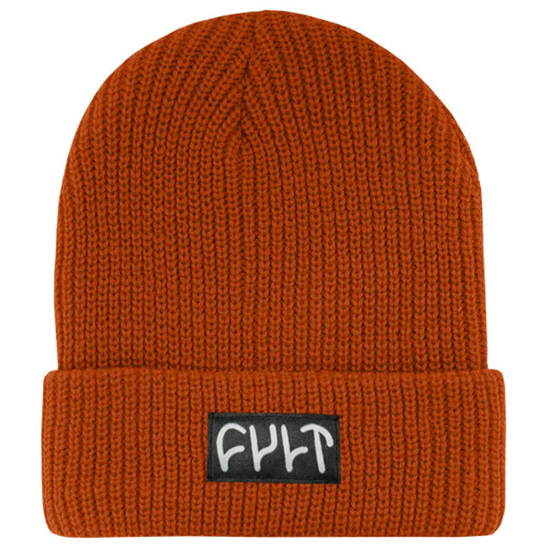 Cheap Witness Beanie / ribbed burnt orange Hats