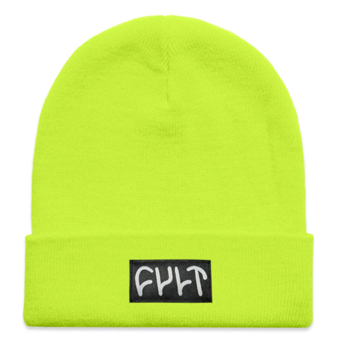 Sale Witness Beanie / tight knit safety yellow Hats